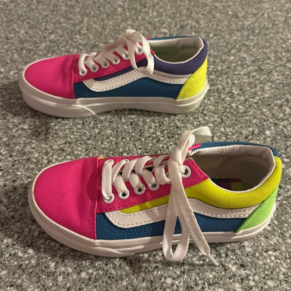 Rainbow neon vans